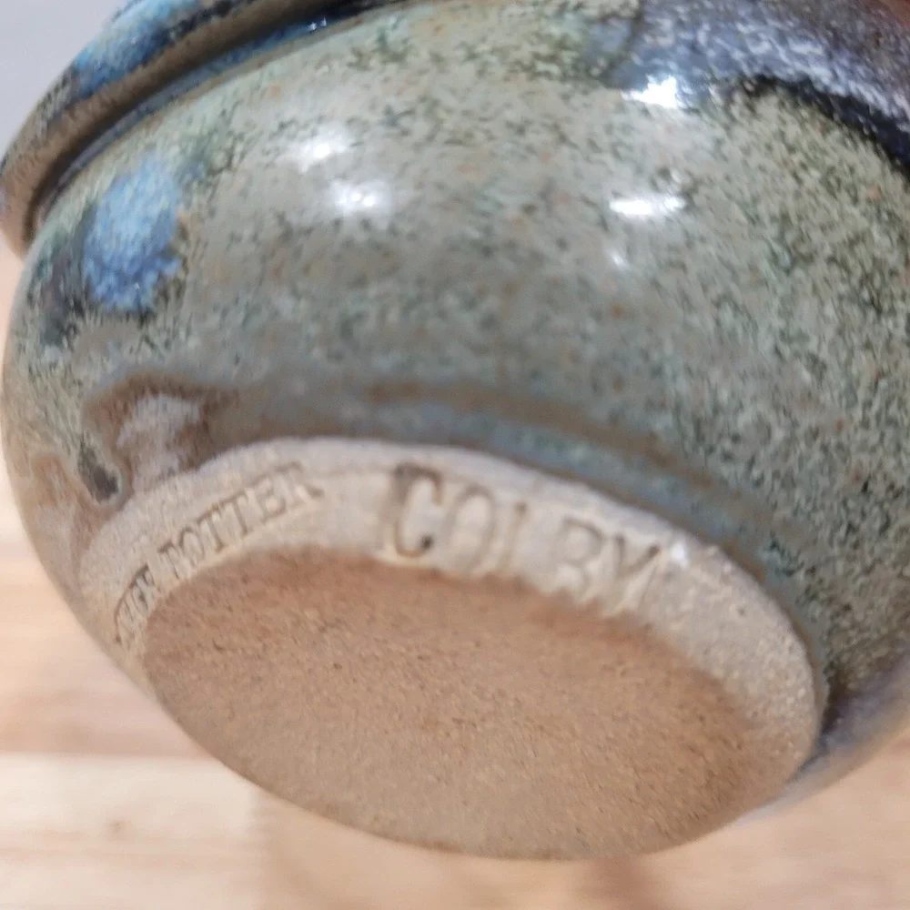 Pottery Bird Feeder or Planter Village Potter Colby Handmade
